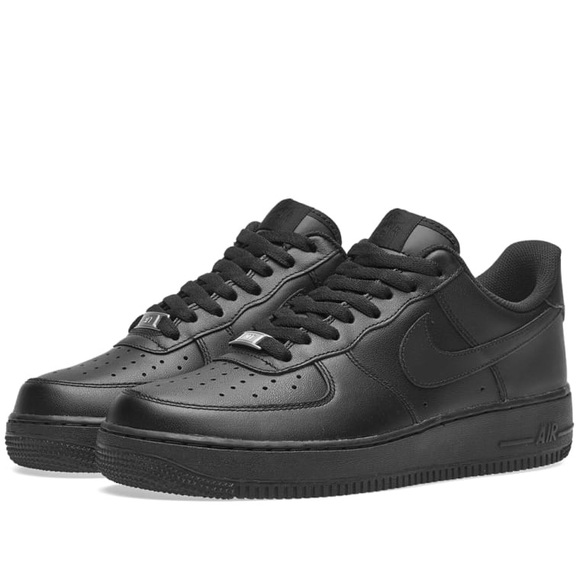 black low top air force 1s